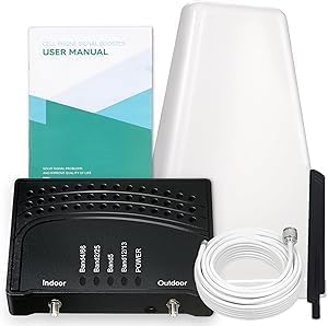 Cell Phone Signal Booster Up to 2000 sq ft Black M167736