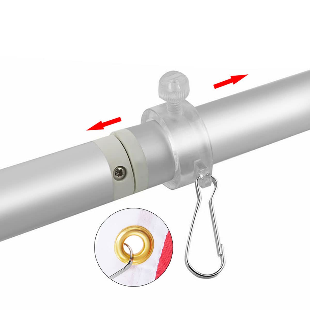 6ft Outdoor Flagpole Y46802