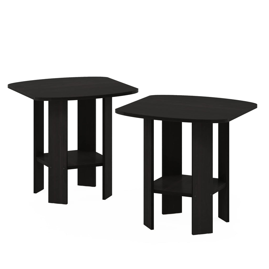 Set of 2 Espresso 2-Tier Side Table L894
