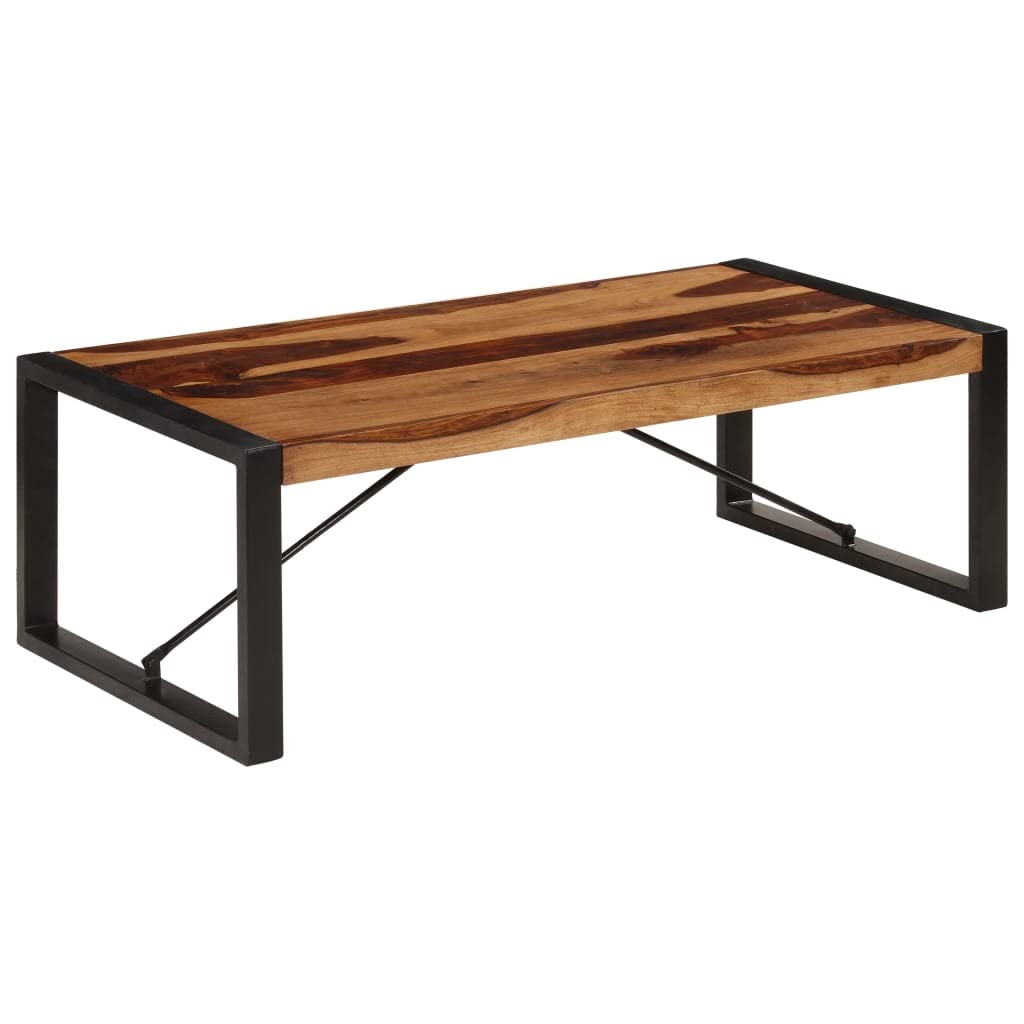 Industrial Coffee Table Solid Sheesham Wood with Metal Legs P99221