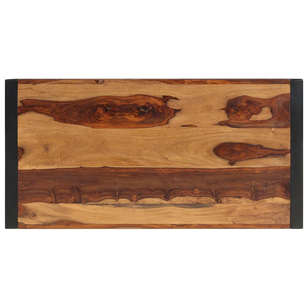 Industrial Coffee Table Solid Sheesham Wood with Metal Legs P99221