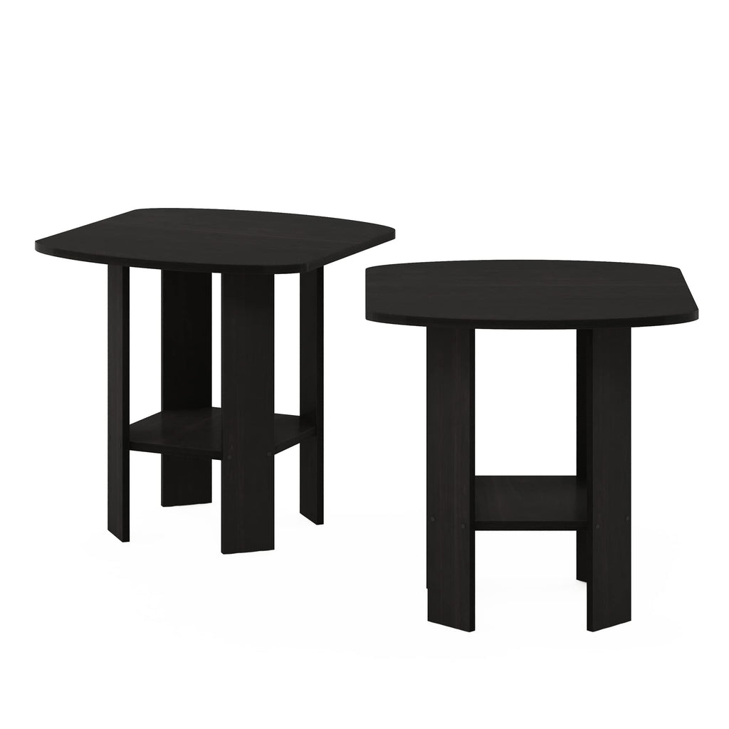 Set of 2 Espresso 2-Tier Side Table L894