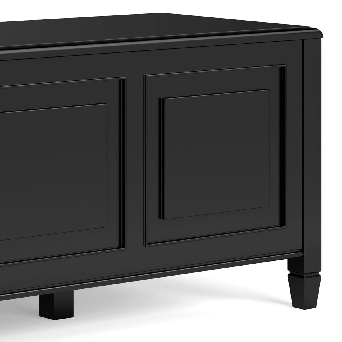 Black Solid Wood Trunk Bench N1491