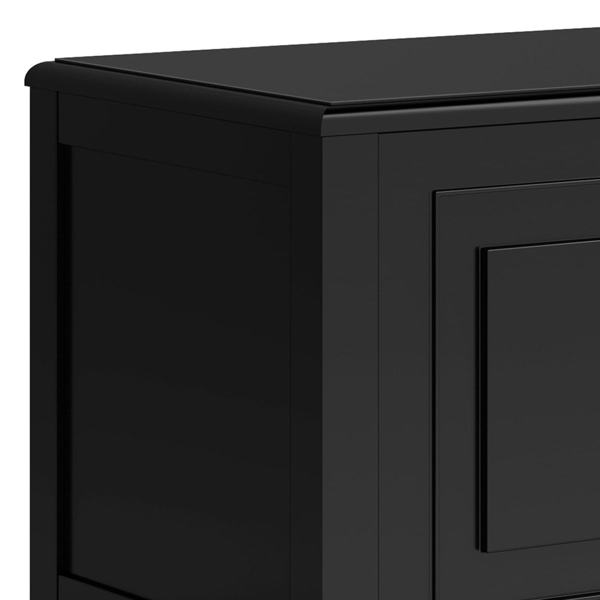 Black Solid Wood Trunk Bench N1491