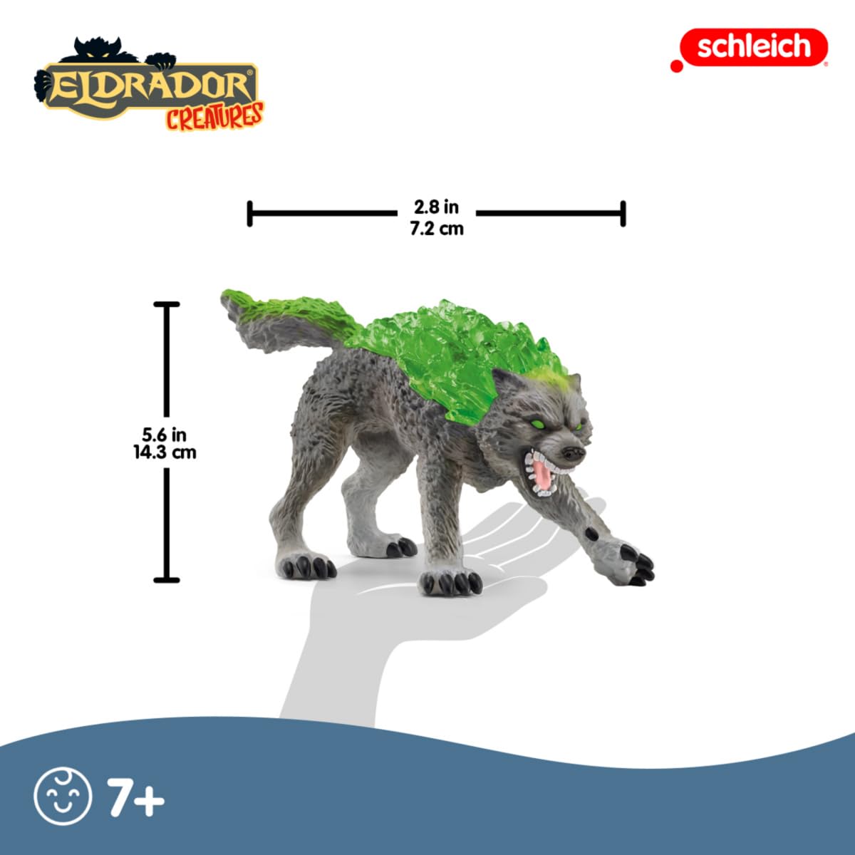 6" Stone Wolf Figurine Fantasy Animal Figure S52162