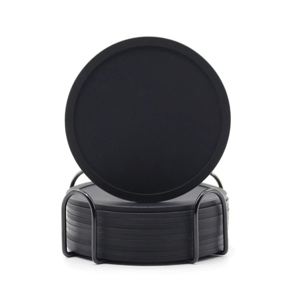 32 Pc Black Silicone Coasters C1856