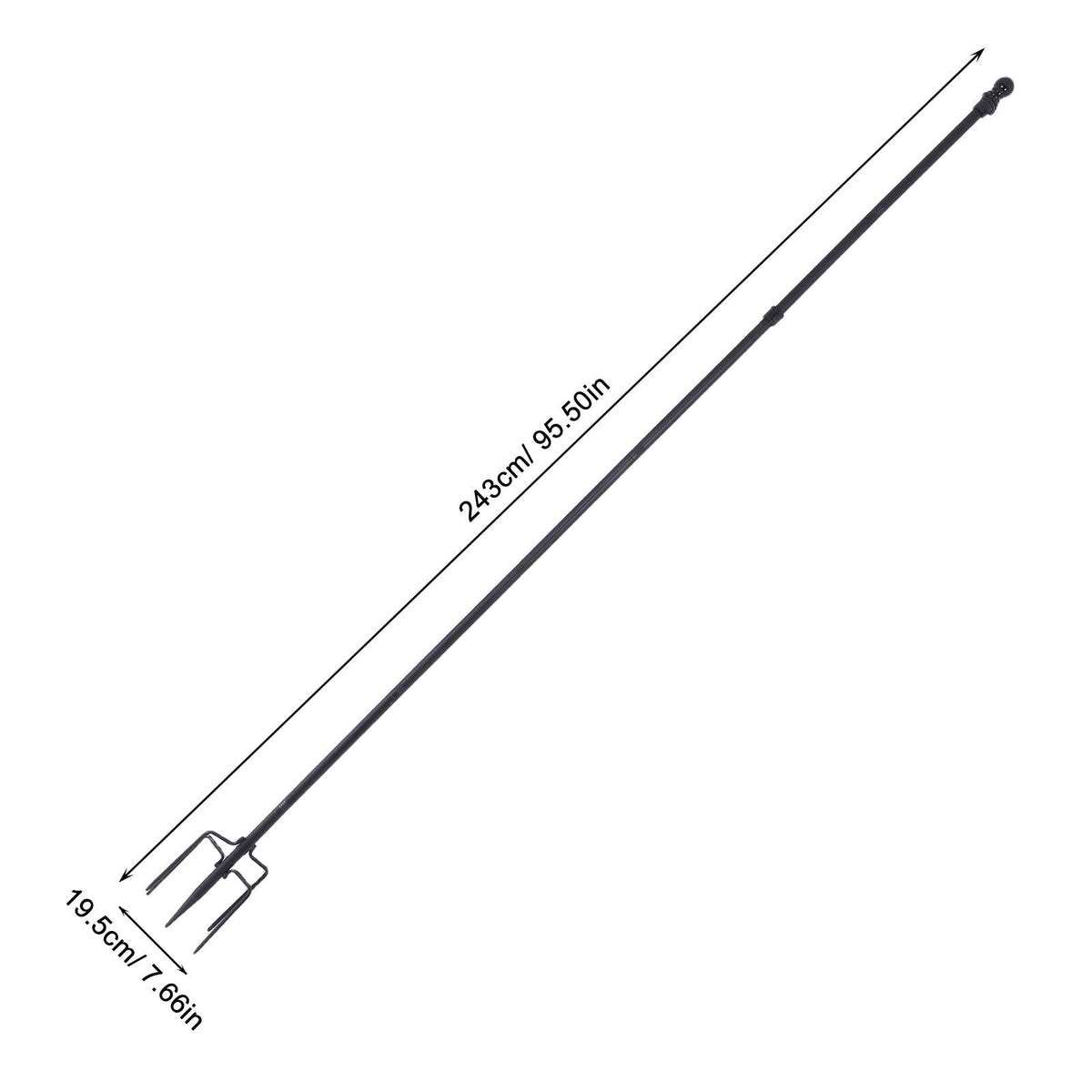 Stainless Steel Flag Pole Base with 5 Prongs O56522
