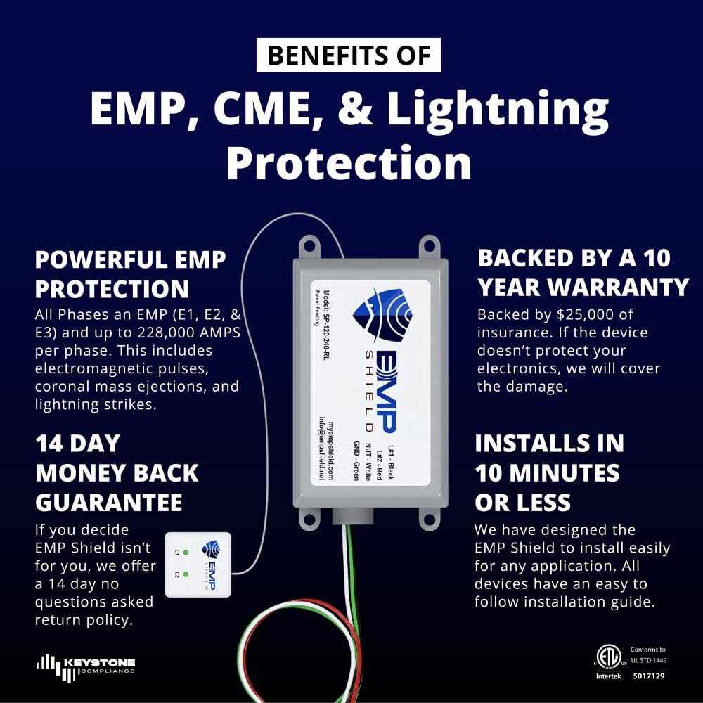 EMP Lightning Protection Flush Mounted Breaker Box and 12 Volt DC J436539
