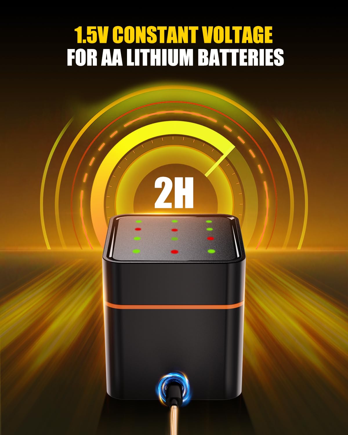 12 Pack Rechargeable AA Lithium Batteries with Charger I134