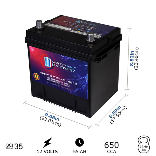 12V 55Ah AGM Replacement Battery J593