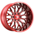 20x9 5x5.5" +12mm Red/Milled Wheel Rim Y8281