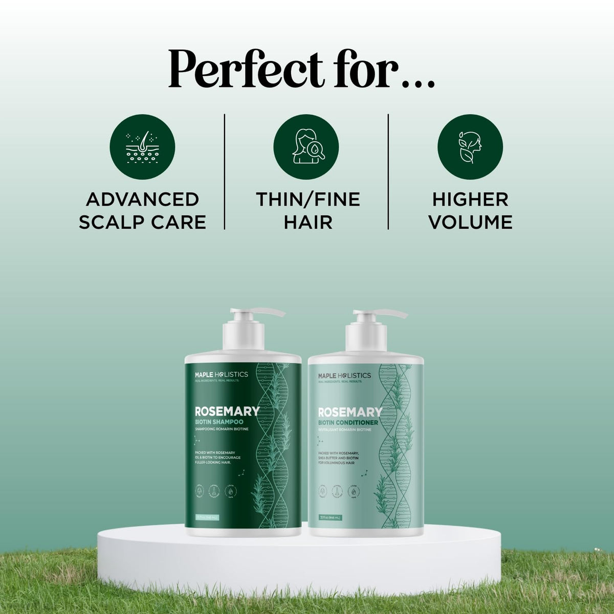 Biotin Rosemary Shampoo and Conditioner Set 32 Fl Oz Each G118