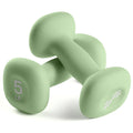 Neoprene Dumbbells Set of 2, 5lb Hand Weights, Green G9090