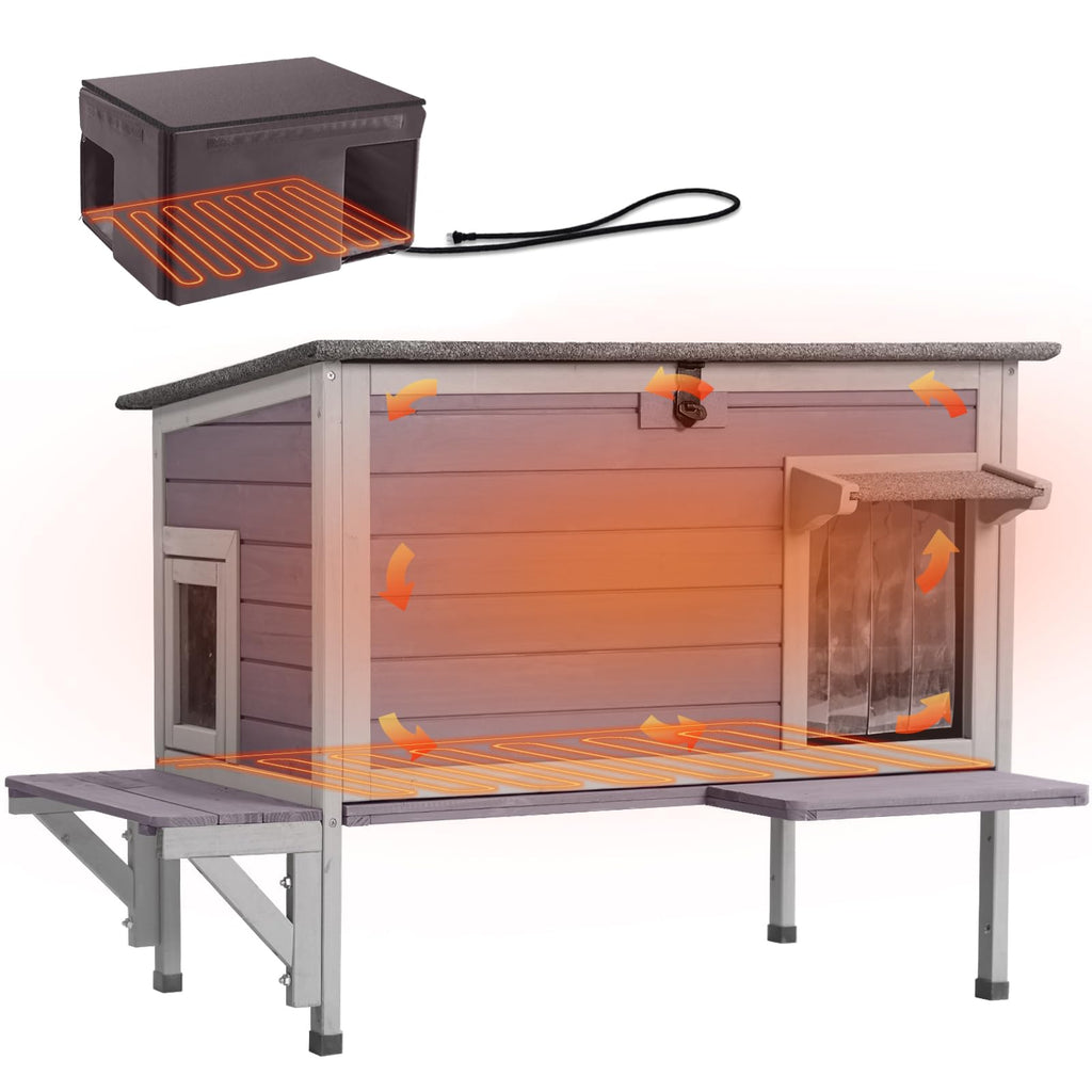 Heated Insulated Weatherproof Outdoor Cat House I3068