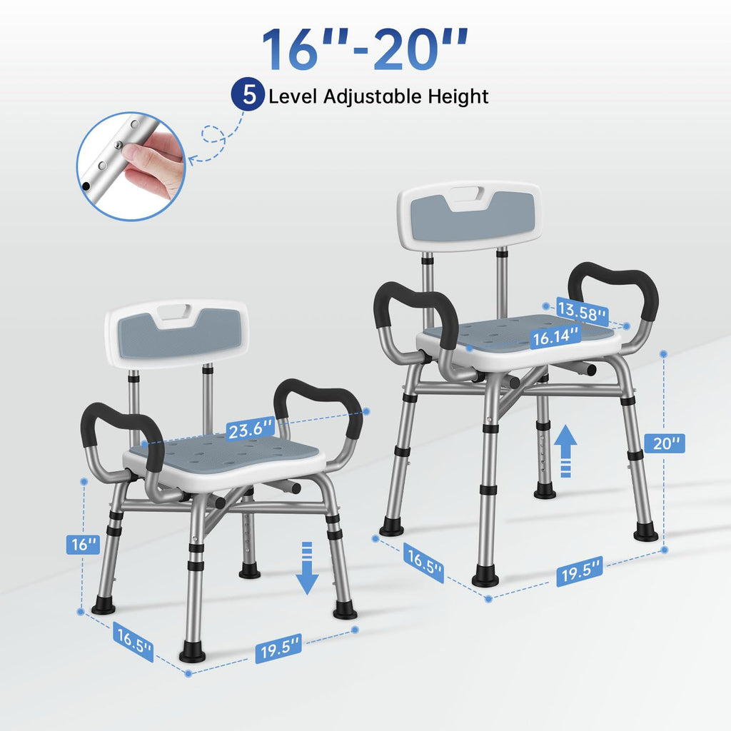 Shower Chair with Arms and Back U9714