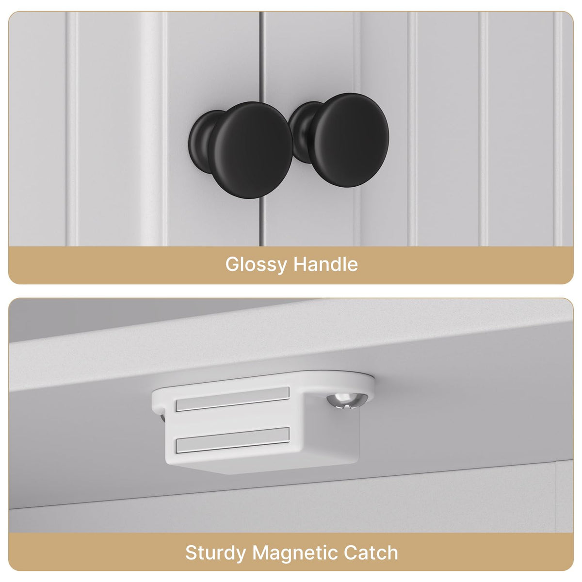 Over The Toilet Storage Cabinet with Five Doors White L603667