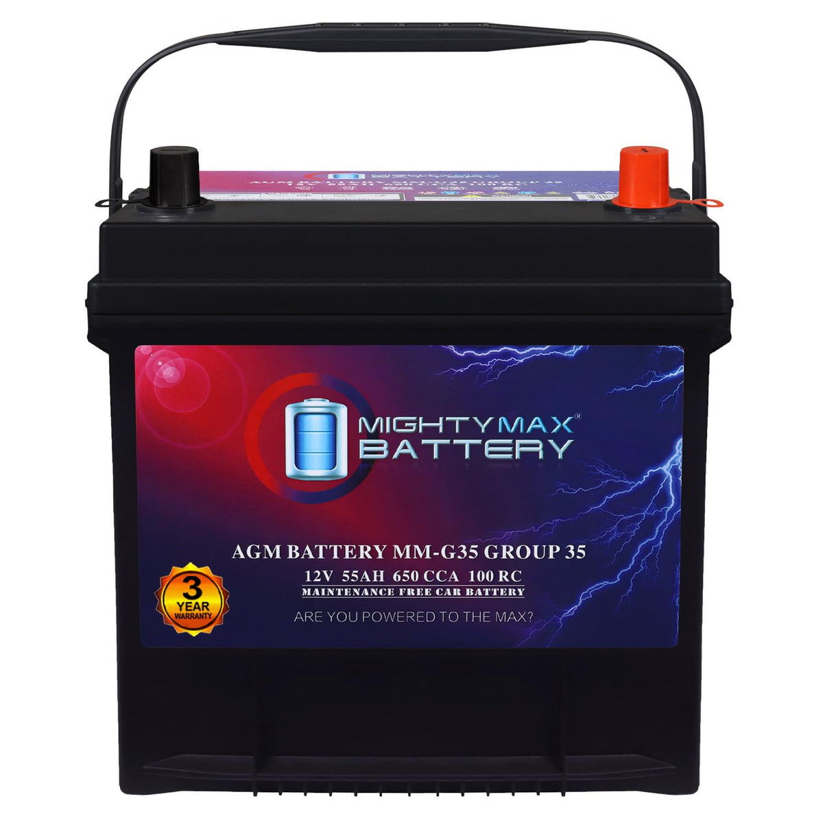 12V 55Ah AGM Replacement Battery J593