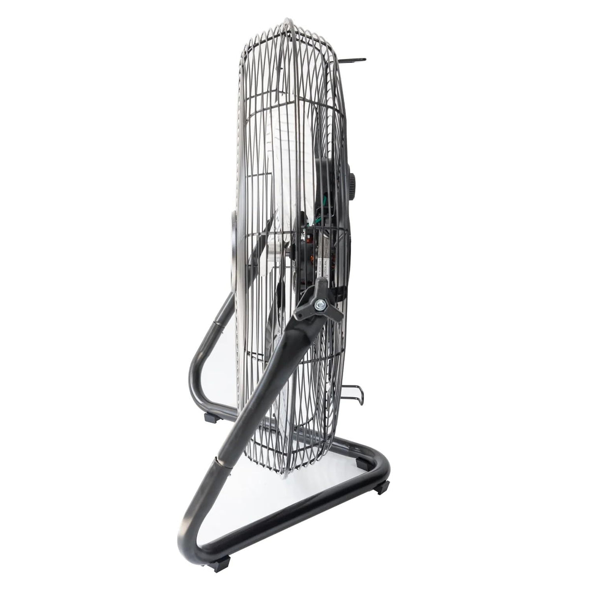 20" 3-Speed Tiltable Black Steel Floor Fan B5674