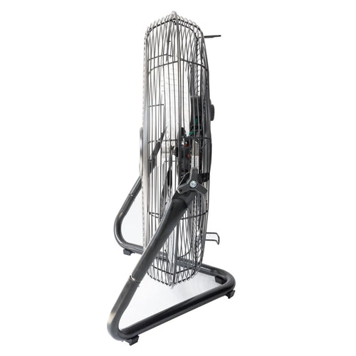 20" 3-Speed Tiltable Black Steel Floor Fan B5674