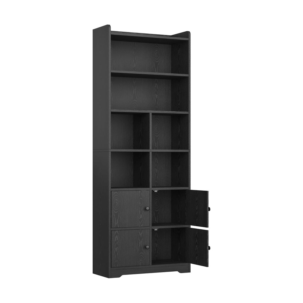 74.6" Tall 6-Tier Bookshelf with Doors U66031