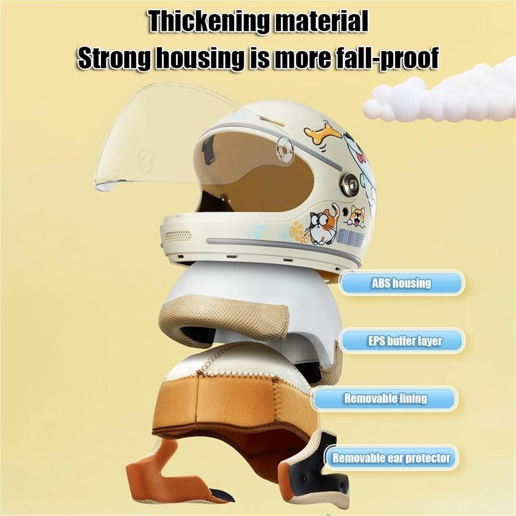Kids Full Face Motorcycle Helmet with Visor, DOT Approved Z71369