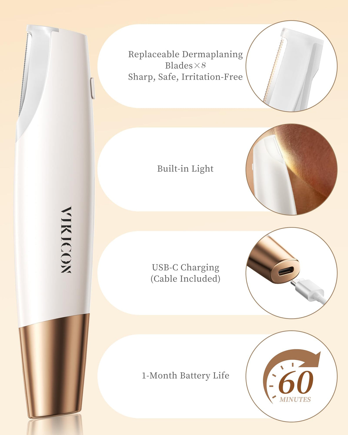 Dermaplane Razor for Women Face H7180