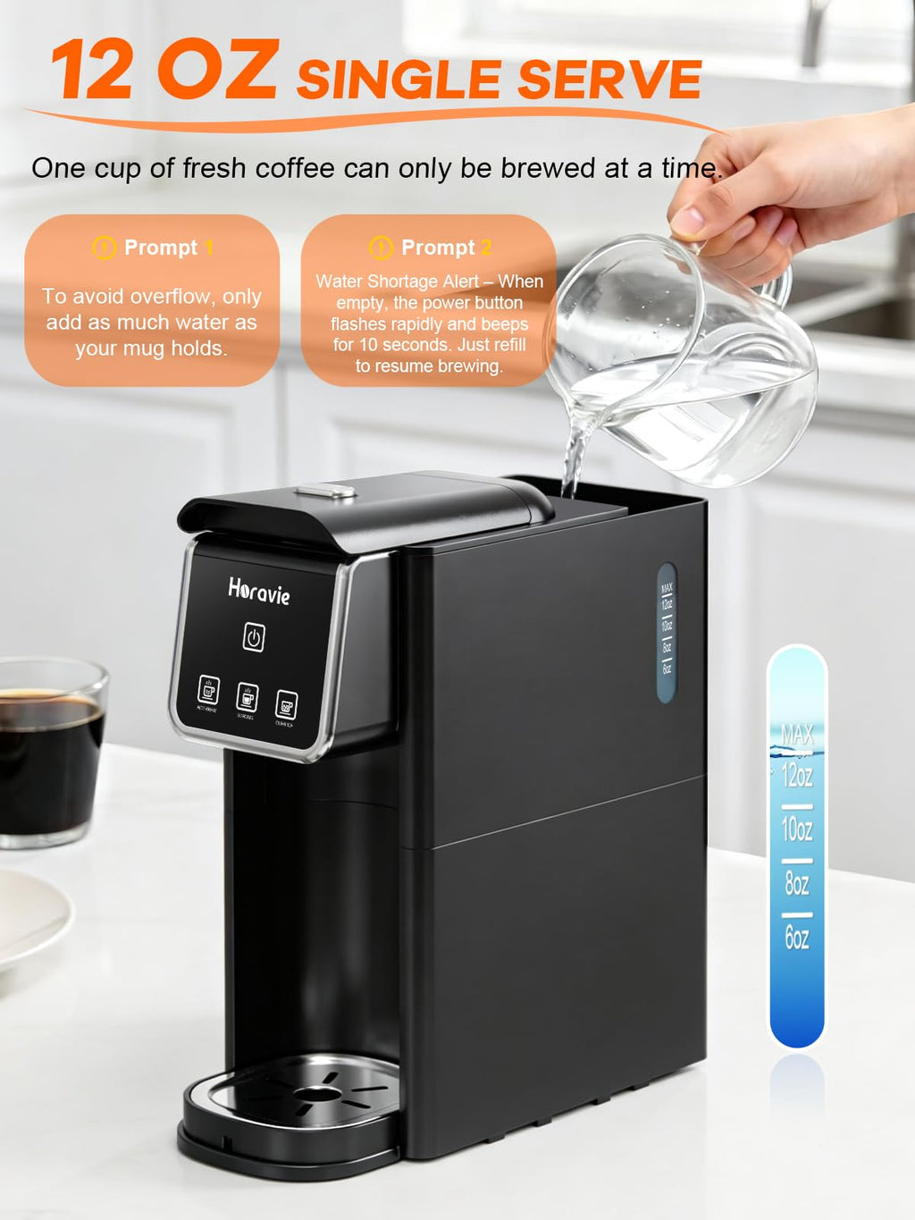 Black Single Serve Coffee Maker F943