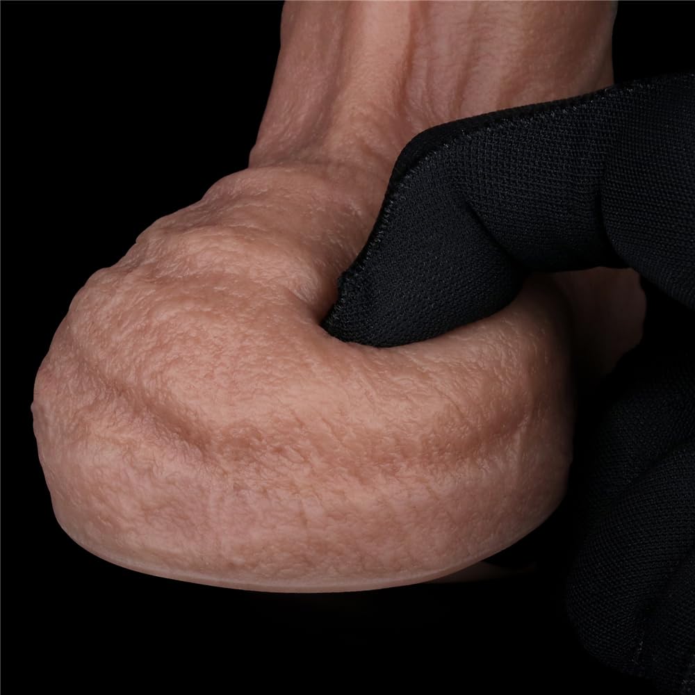 8.5" Realistic Uncut Dual Density Silicone Dildo with Suction Cup I63264