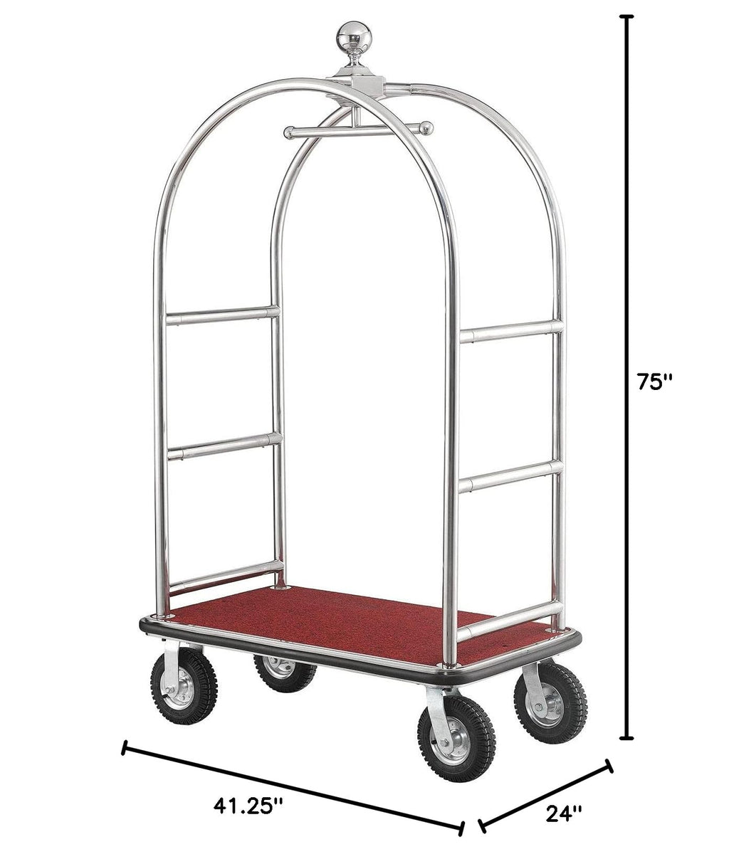 Silver Stainless Steel Bellman Cart D8365