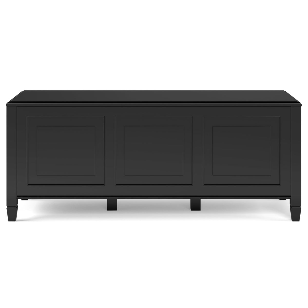 Black Solid Wood Trunk Bench N1491