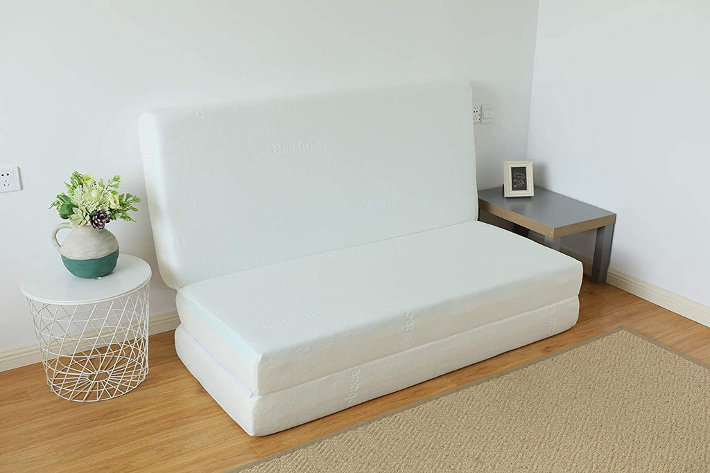 8-Inch Gel Memory Foam Tri-fold Mattress with Bamboo Cover, Queen F133155