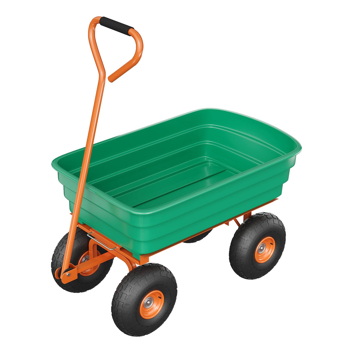 Heavy Duty 4 Cu Ft 1200Lbs Utility Wagon with 10" No-Flat Tires K853