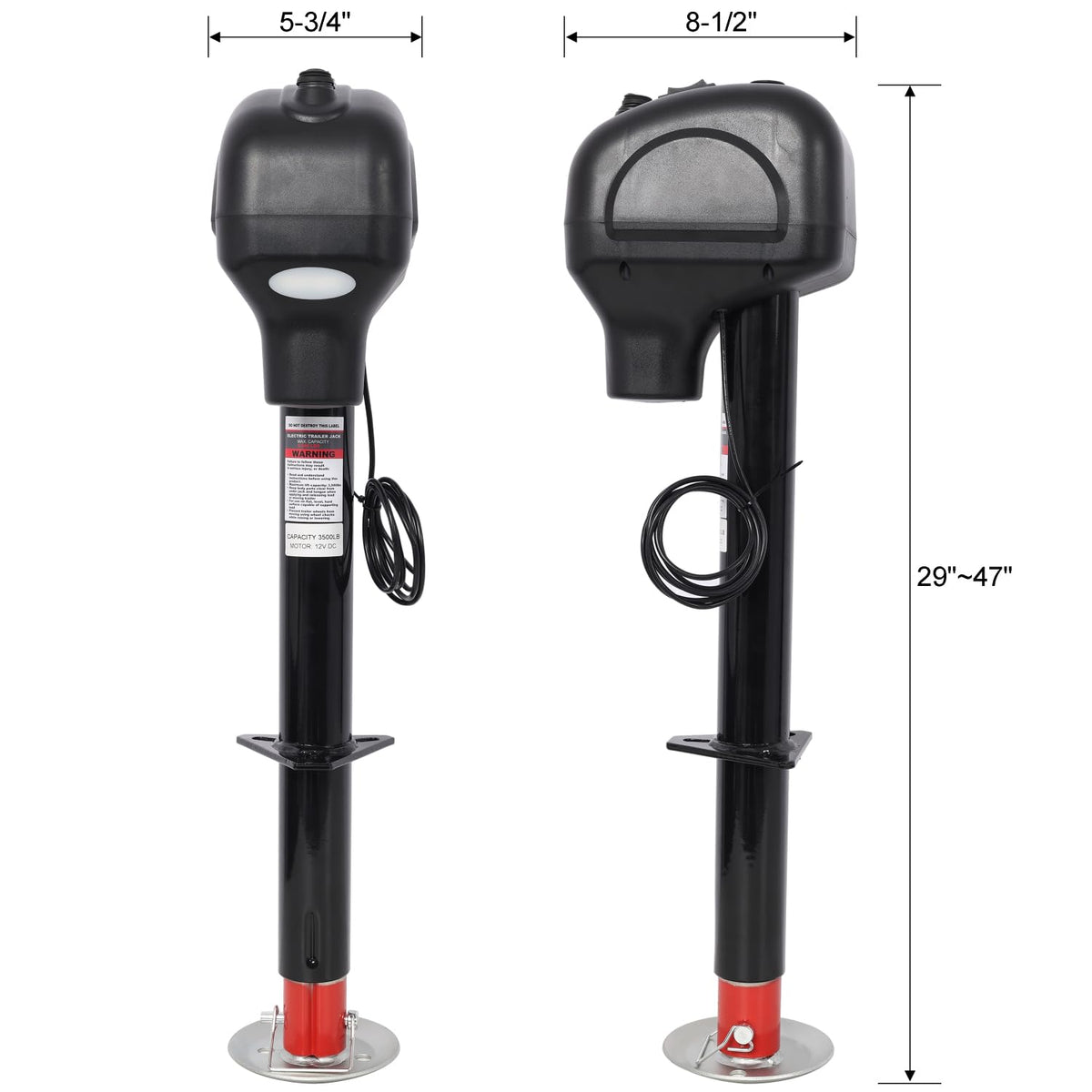 Electric Power Tongue Jack 3500lbs J4322