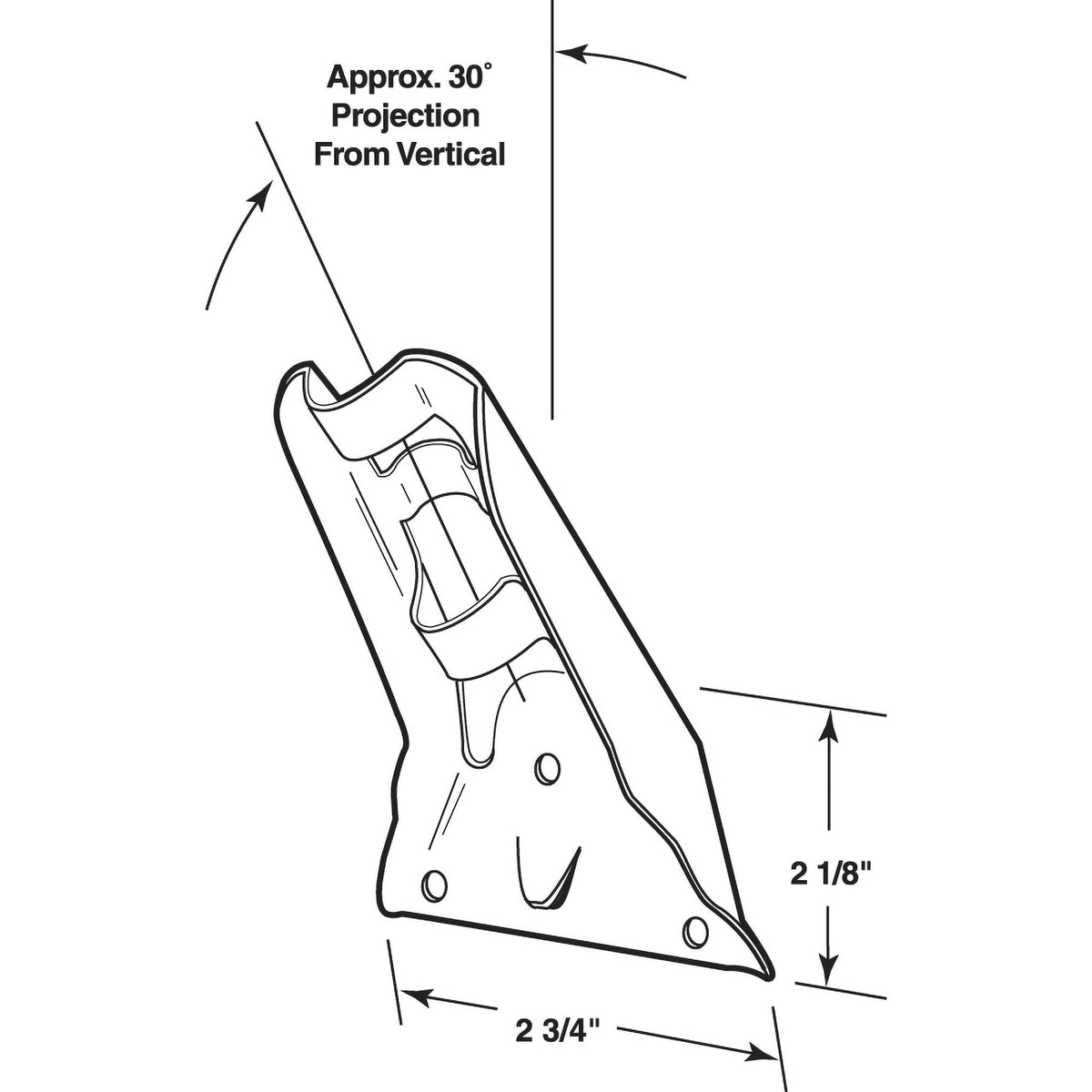Zinc-Plated Steel Flagpole Bracket S913867