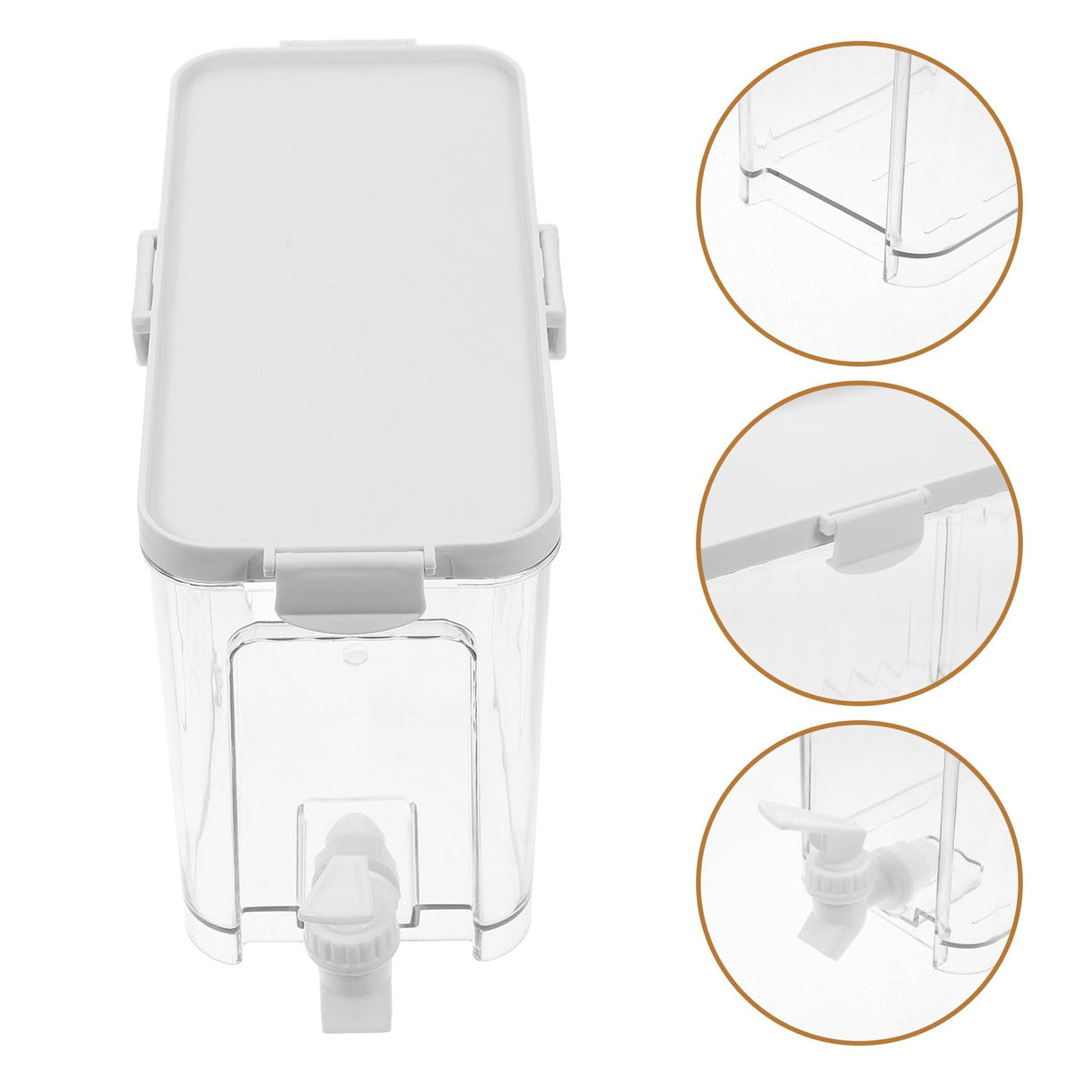 Refrigerator Water Jug with Faucet Large Capacity Beverage Dispenser H4740