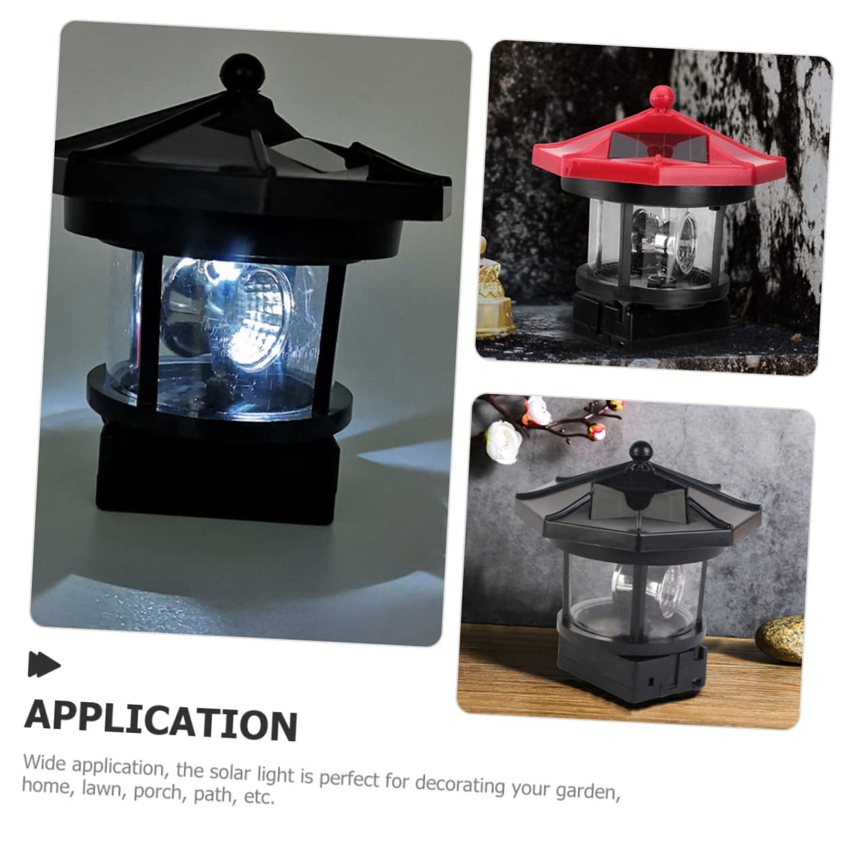 Solar Powered Lighthouse LED Garden Light Z9198