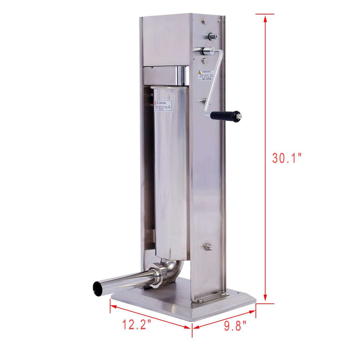 Stainless Steel Vertical Sausage Stuffer 15LB/7L Y77685