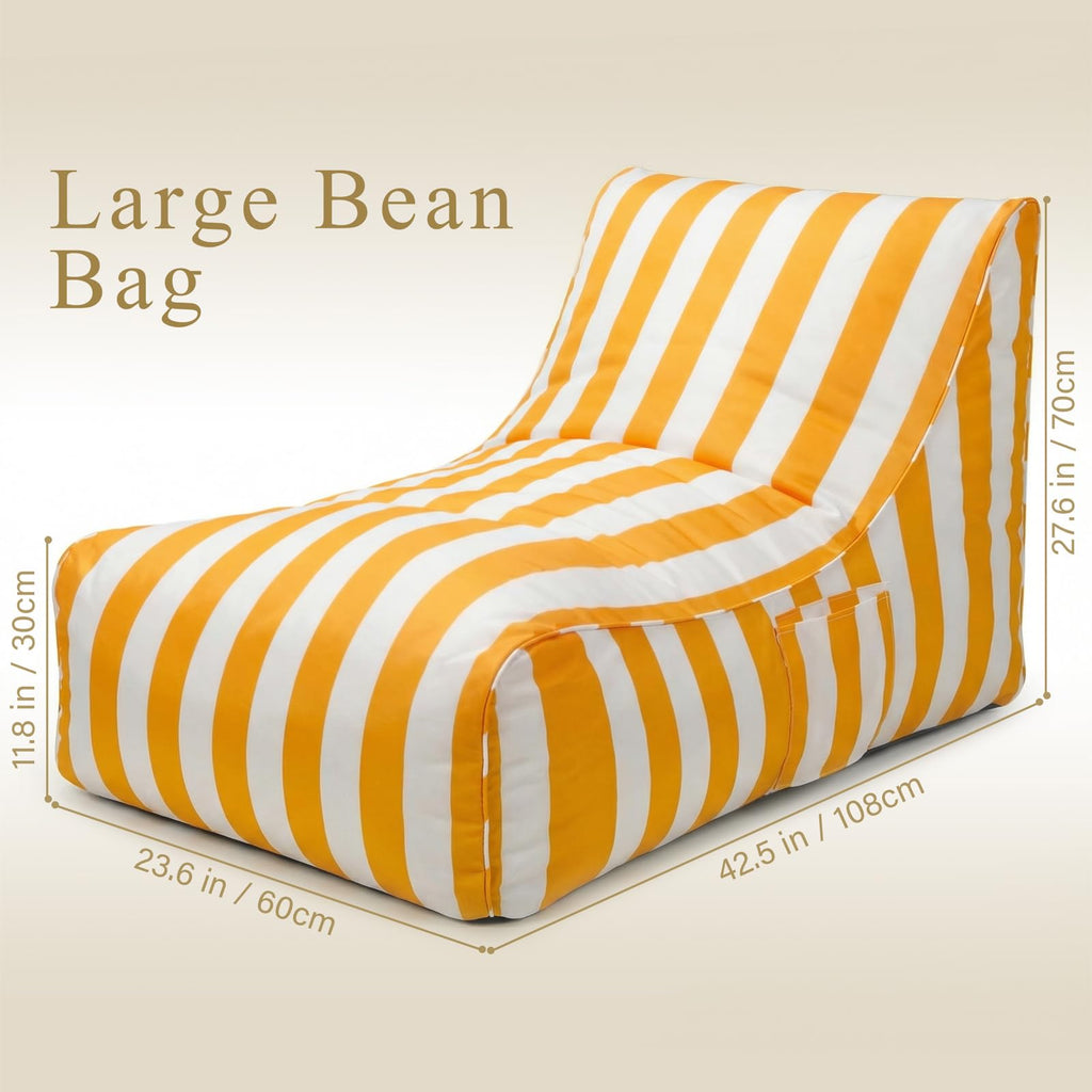 Yellow Memory Foam Bean Bag Chair T44638
