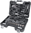 65-Piece Household Hand Tool Kit Set with Storage Case D716119