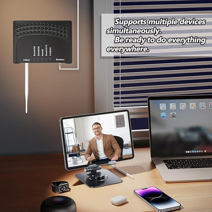 Cell Phone Signal Booster Up to 2000 sq ft Black M167736