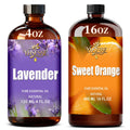 Lavender 4 Fl Oz and Sweet Orange 16 Fl Oz Essential Oil L1086