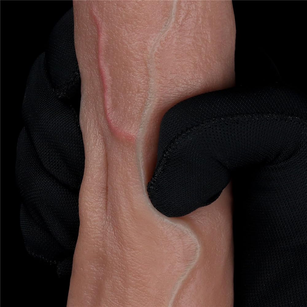 8.5" Realistic Uncut Dual Density Silicone Dildo with Suction Cup I63264