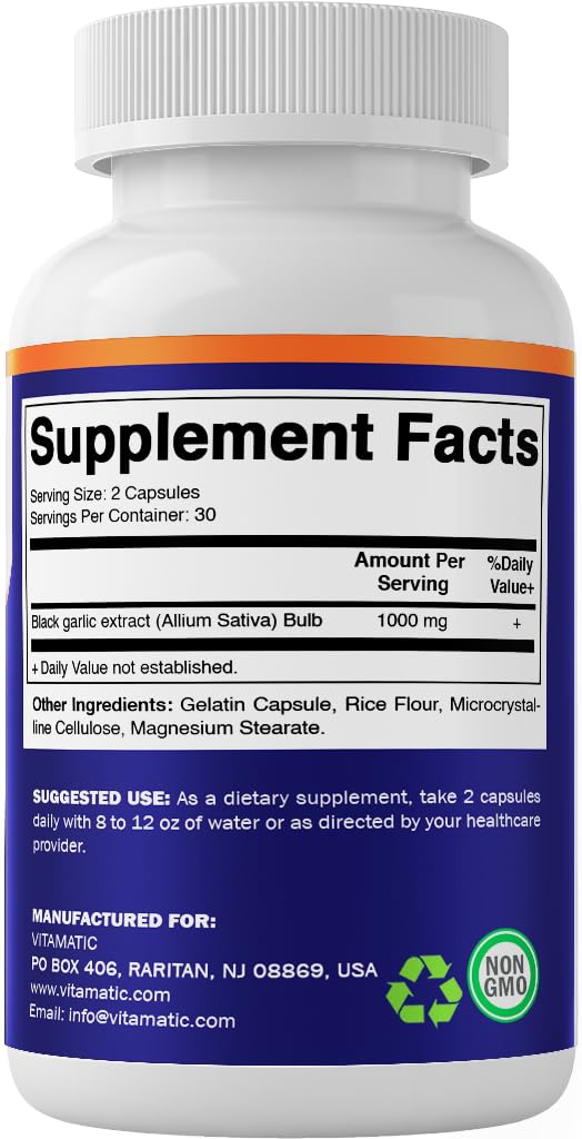 Black Garlic 1000 mg 60 Capsules 3 Pack R191