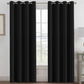 100% Blackout Thermal Insulated 96 inch Grommet Curtains S7417