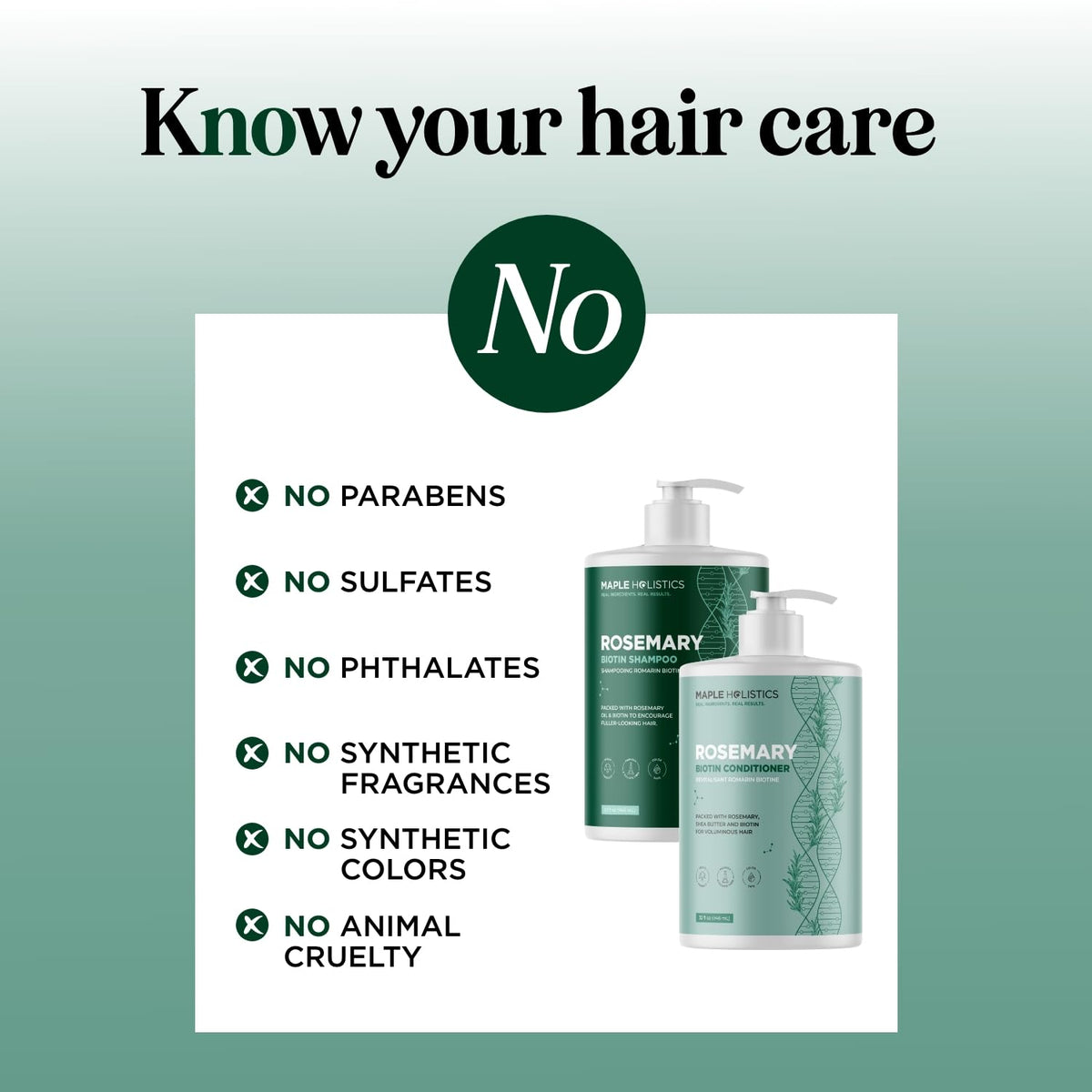 Biotin Rosemary Shampoo and Conditioner Set 32 Fl Oz Each G118
