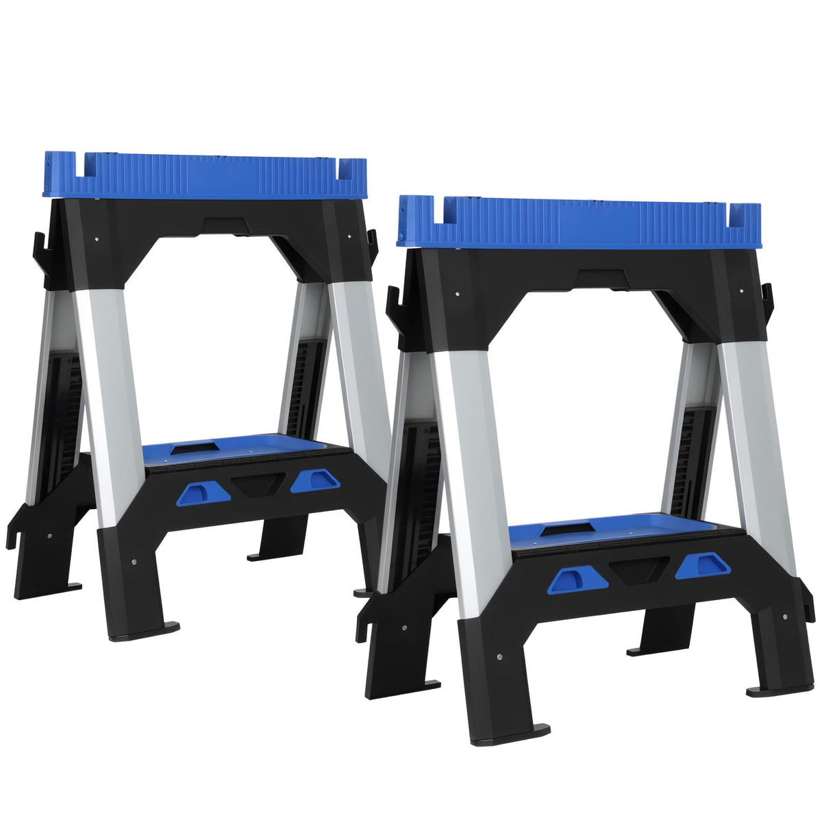 Folding Heavy Duty Sawhorses 2 Pack, 2500 LBS Load Capacity N9056