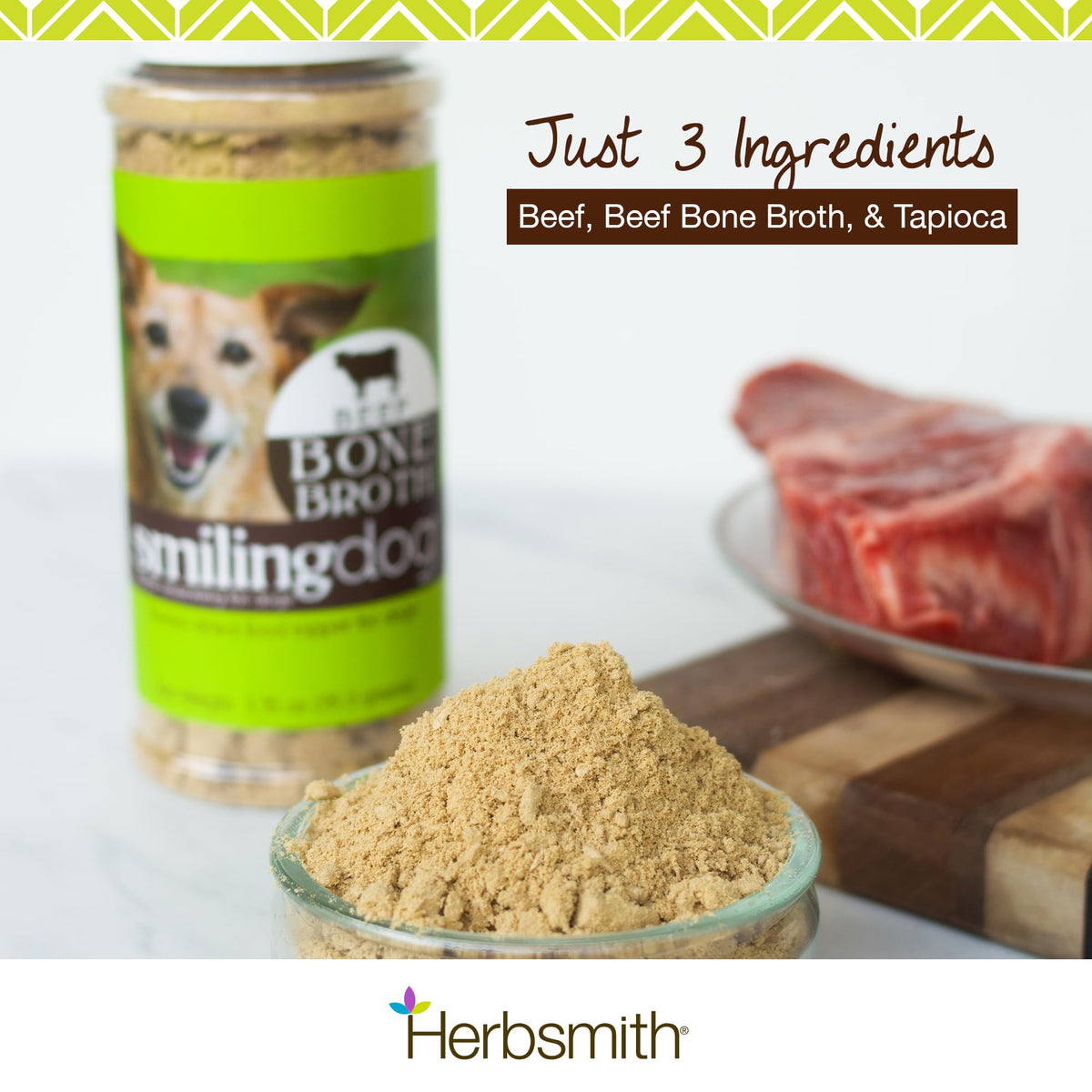 Freeze Dried Beef Bone Broth Powder for Dogs, 3.35 oz W7915