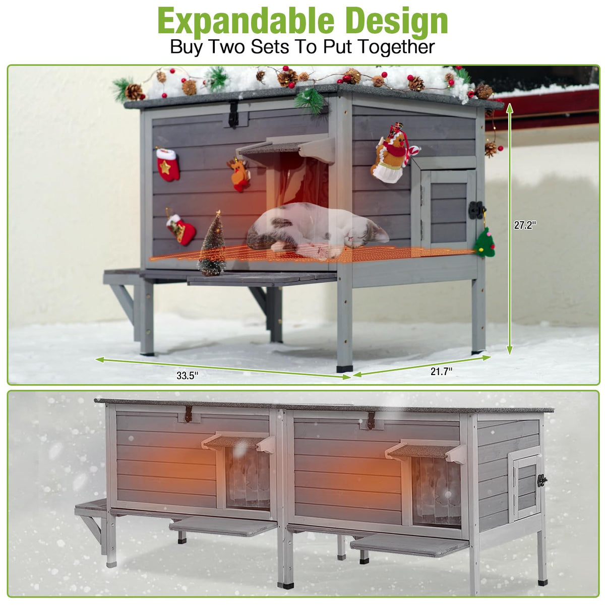 Heated Insulated Weatherproof Outdoor Cat House I3068