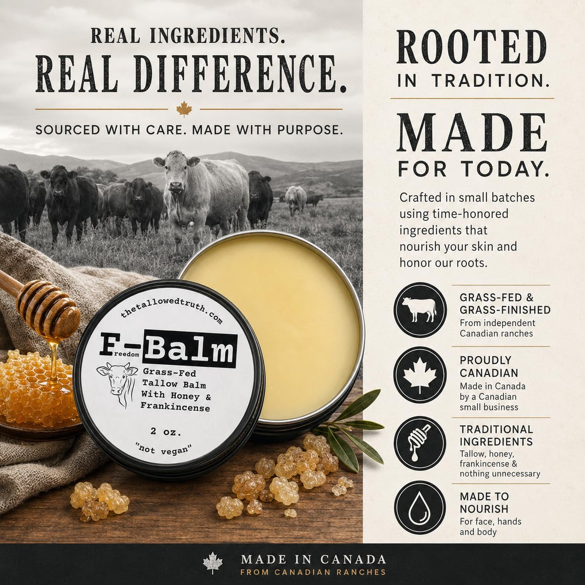 Beef Tallow and Honey Balm, 2 oz R67223