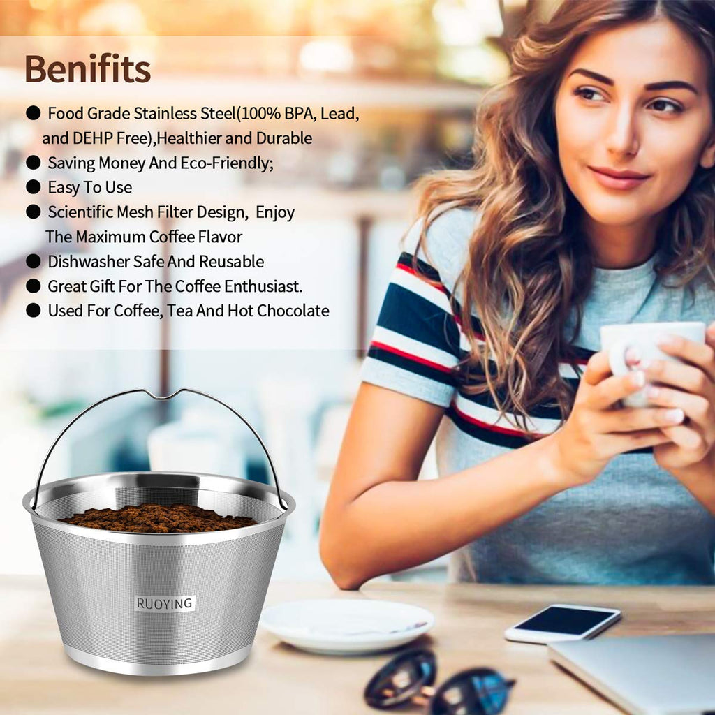8-12 Cup Reusable Basket Coffee Filters U87497